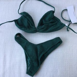 TJ swim fleur bikini set, medium top xs bottom